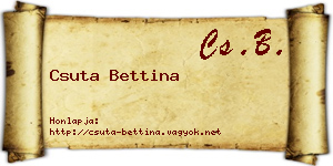 Csuta Bettina névjegykártya